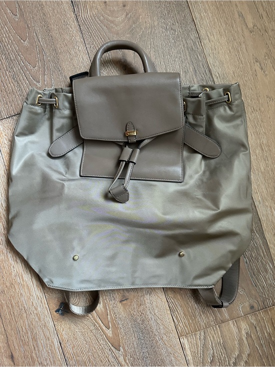 Tumi Taupe Drawstring Backpack Tote — Women